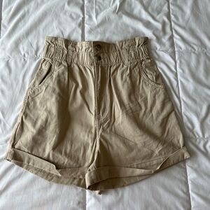 H&M High-Waisted Tan Women Shorts